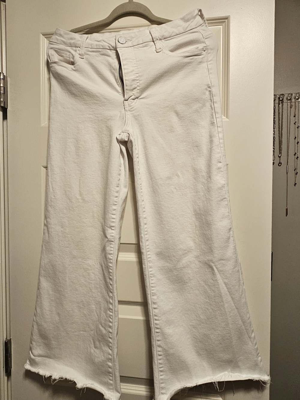 Kut from the Kloth White Wide-Leg Flare Jeans